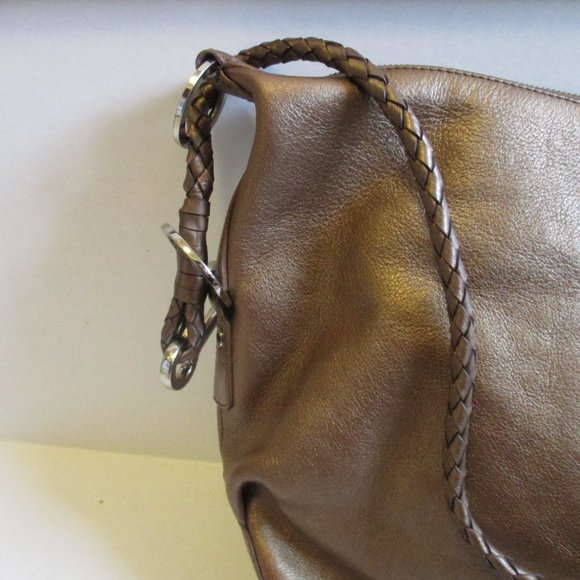 *Etienne Aigner Bronze Copper Iridescent RETRO Hobo Shoulder Bag - Picture 3 of 7